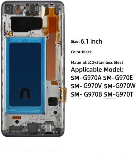 TFT LCD Digitizer Screen Touch Assembly Replacement LCD Display for Samsung Galaxy S10 G970 G970A G970F G970P G970R4 T U V W 5.8inch by BITANR (Black with Frame) in Kuwait