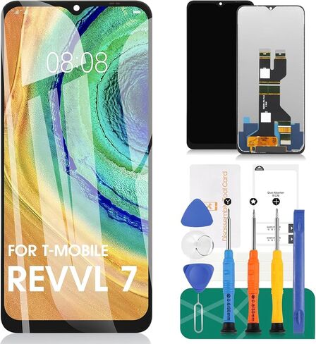 for REVVL 7 Screen Replacement for REVVL 7 5G LCD Replacement Screen for TMRV075G Display Touch Screen Digitizer Assembly Repair Kits (Black, Without Frame) in Kuwait