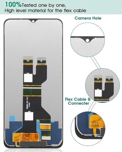 for REVVL 7 Screen Replacement for REVVL 7 5G LCD Replacement Screen for TMRV075G Display Touch Screen Digitizer Assembly Repair Kits (Black, Without Frame) in Kuwait