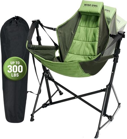 Wise Owl Outfitters Hammock Chair for Adults – Comfortable Portable Folding Rocking Camping Chair with Carry Bag – Great for Lawn, Campsite & Outdoors in Saudi Arabia