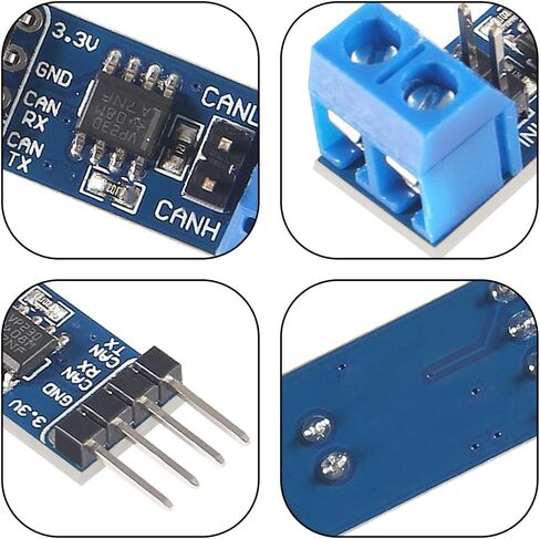 2PCS SN65HVD230 CAN Board, SN65HVD230 CAN Board Connecting MCUs to CAN Network Features ESD Protection Communication Evaluation Development Board 3.3V Compatible with Arduino Controller Board in Kuwait