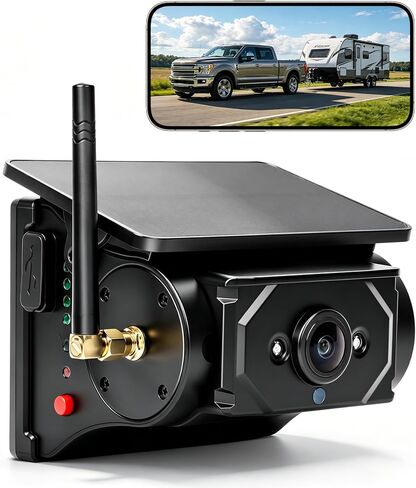 Solar Magnetic WiFi 1080P Backup Camera,No‑Drill RV Trailer in Kuwait