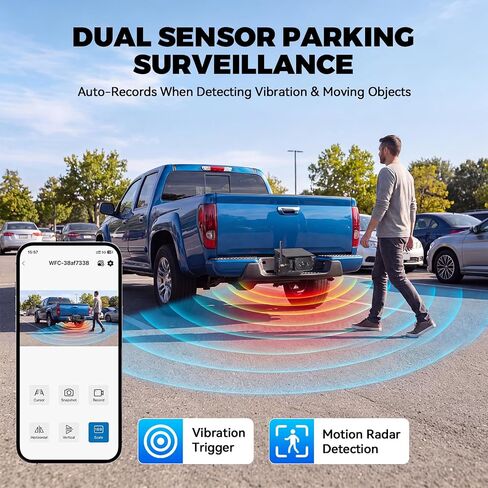 Solar Magnetic WiFi 1080P Backup Camera,No‑Drill RV Trailer in Kuwait