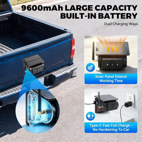 Solar Magnetic WiFi 1080P Backup Camera,No‑Drill RV Trailer in Kuwait