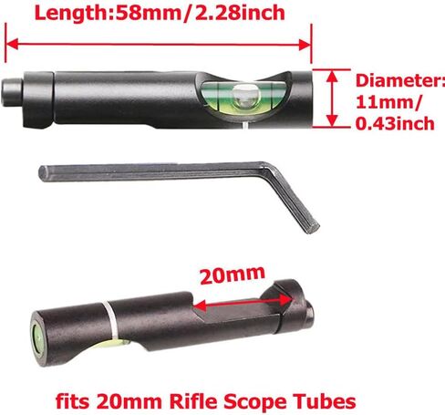 6Pcs Optics Mounts Rifle Scopes for 20mm Mounting Adapter Anti-Cant Optics Mounts for Sports Outdoors Hunting Fishing Shooting in Kuwait