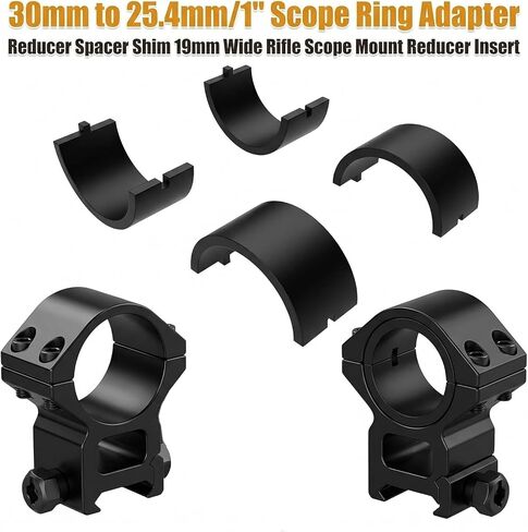 4 Sets 30mm to 25.4mm/1" Scope Ring Adapter Reducer Spacer Shim in Kuwait