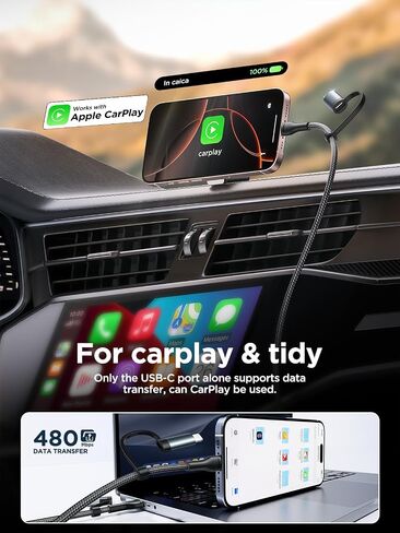 4 in 1 Charging Cable [2Pack 6.6FT] 60W Fast Charging Cord Apple MFi Certified Lightning Cable Nylon Braided Multi USB C Cable for iPhone 16/15 14 13 iPad Samsung Galaxy MacBook iPad Tablets and More in Kuwait
