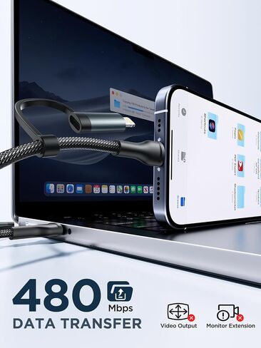 4 in 1 Charging Cable [2Pack 6.6FT] 60W Fast Charging Cord Apple MFi Certified Lightning Cable Nylon Braided Multi USB C Cable for iPhone 16/15 14 13 iPad Samsung Galaxy MacBook iPad Tablets and More in Kuwait