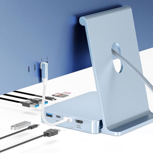 USB C Hub for iMac 24 inch,8-in-1 iMac M4/M3/M1 Dock with 10Gbps USB3.2-A/C, 4K HDMI, SD/TF Card Reader in Kuwait