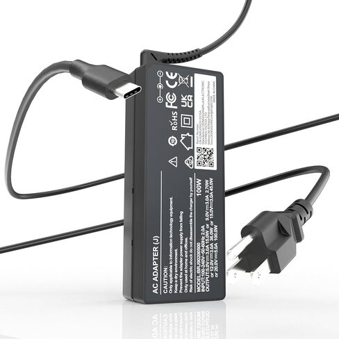 100W USB C Laptop Charger Universal Type-C Fast Charging Adapter for Compact Travel Power Supply Compatible with MacBook Dell HP Lenovo ThinkPad Acer Asus MSI iPad iPhone Samsung Switch in Kuwait