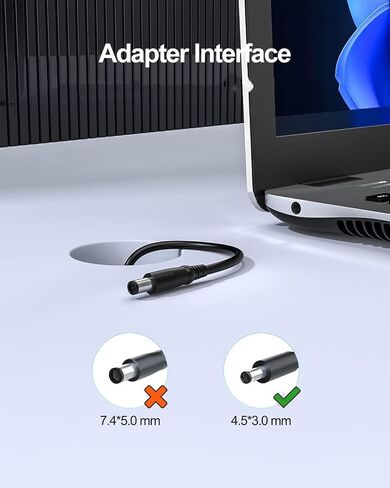 90W Charger Compatible with Dell inspiron 7506 7706 2n1 7501 7590 Laptop in Kuwait