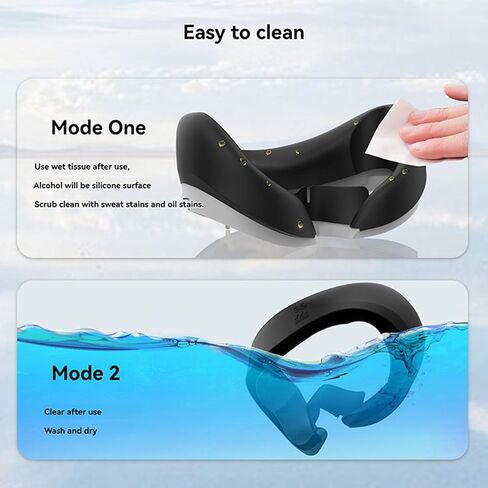 Silicone Face Cover for PICO 4 &4 Ultra VR Accessories Leakage-Proof Waterproof Sweat-Proof Mask (White) in Kuwait