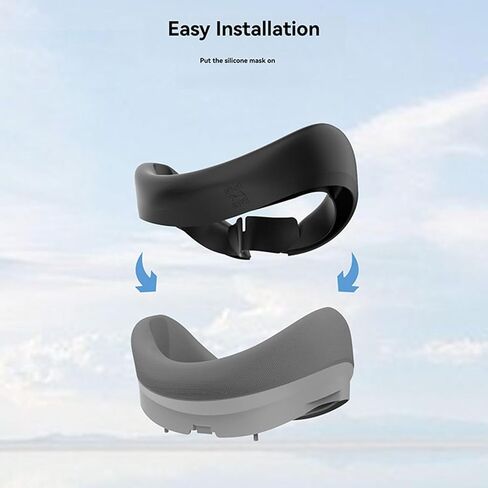 Silicone Face Cover for PICO 4 &4 Ultra VR Accessories Leakage-Proof Waterproof Sweat-Proof Mask (White) in Kuwait