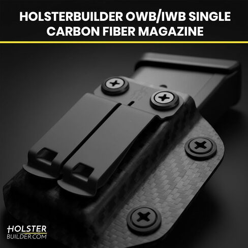 Magazine Holster 2 Pack IWB/OWB Carbon Fiber - Ideal for Glock 19, 27, 43x, 45 & Other Models - Concealment Mag Carrier - Magazine Pouch for Men & Women in Kuwait