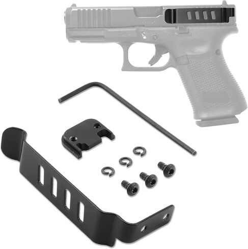 Wide Belt Clip for Glock Gen 1–4 – Low Profile Concealed Carry Clip with Extra-Wide Steel Belt Hook Compatible with Glock 17 19 22 23 24 25 26 27 28 30S 31 32 33 34 35 36 41 in Saudi Arabia