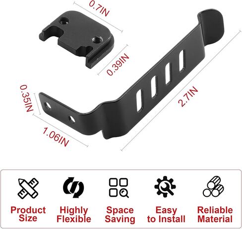 Wide Belt Clip for Glock Gen 1–4 – Low Profile Concealed Carry Clip with Extra-Wide Steel Belt Hook Compatible with Glock 17 19 22 23 24 25 26 27 28 30S 31 32 33 34 35 36 41 in Saudi Arabia