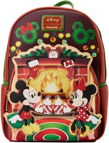 Loungefly Disney Mickey & Minnie Mouse Hot Cocoa Fire Place Women's Mini Backpack in Kuwait