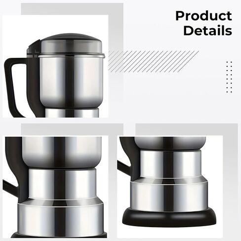 Coffee Grinder Electric with 304 Stainless Steel Body, Portable Spice and Herb Grinder for Fine Powder, 110 V-240 V Multi-Purpose Grain Mill, for Home Use, Kitchen, Travel in Kuwait