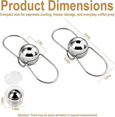 Espresso Cooling Balls 2 Pack with Stand and Storage Case in Kuwait