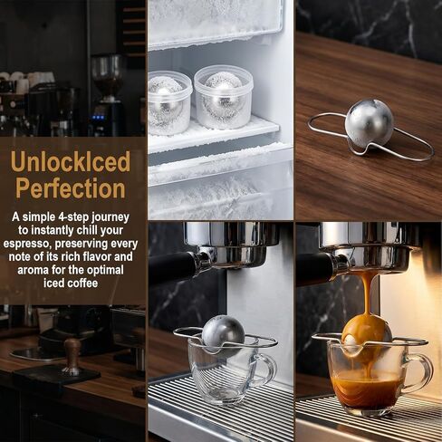 Espresso Cooling Balls 2 Pack with Stand and Storage Case in Kuwait