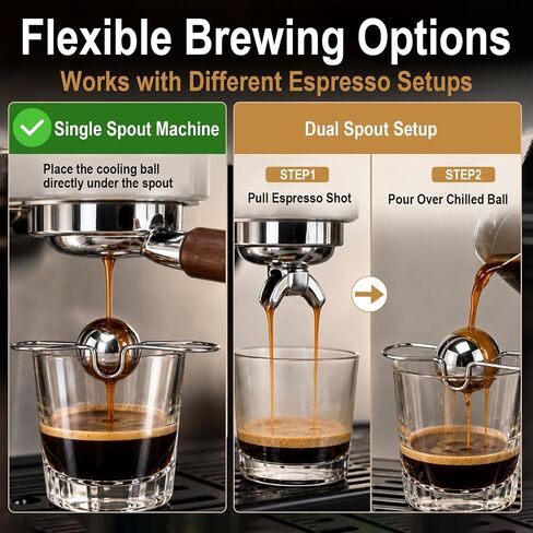Espresso Cooling Balls 2 Pack with Stand and Storage Case in Kuwait