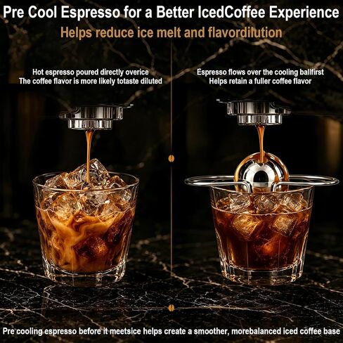 Espresso Cooling Balls 2 Pack with Stand and Storage Case in Kuwait