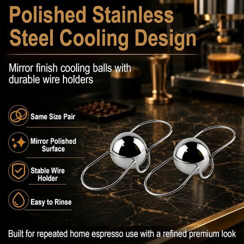 Espresso Cooling Balls 2 Pack with Stand and Storage Case in Kuwait
