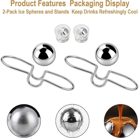 Espresso Cooling Balls 2 Pack with Stand and Storage Case in Kuwait