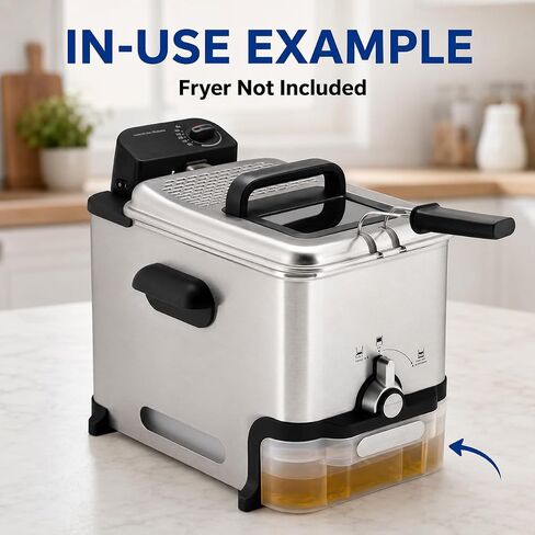 Replacement Part SS-7235351960 Oil Container Assembly with Lid, Stainless Steel Replacement Compatible with T-FAL FR80005 Deep Fryer in Kuwait