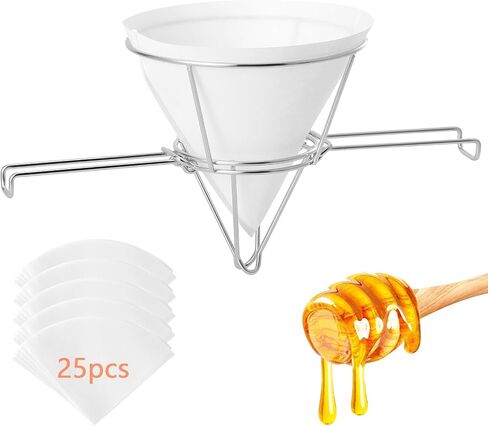 Cooking Oil Fryer Filter, Stainless Cone Oil Strainer Stand Set in Saudi Arabia