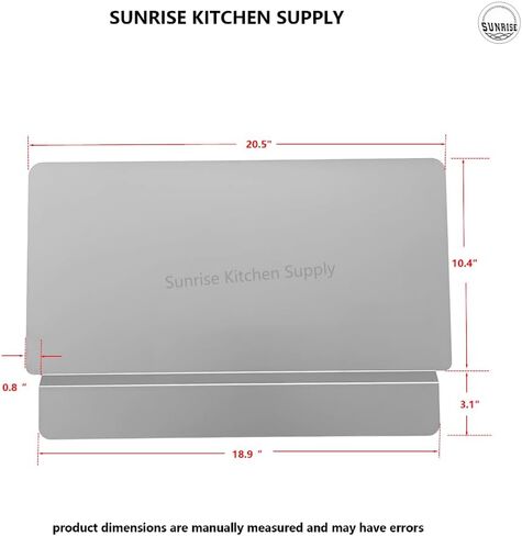 Commercial Stainless Steel Fryer Splash Guard 20.5" x 13.5" in Saudi Arabia