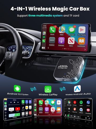 Wireless Carplay Adapter for Streaming Net-Flix/YouTube/TikTok/TF Card in Kuwait