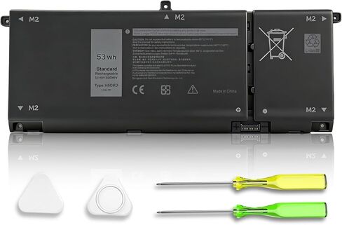 53WH H5CKD Battery Replacement for Dell Inspiron 5400 5406 7405 7300 7500 7306 7506 2-in-1 Silver 5300 5301 5501 5502 5508 5509 5401 5402 5408 5409 Series Latitude 3410 3510 Vostro 5300 5301 7T8CD in Kuwait