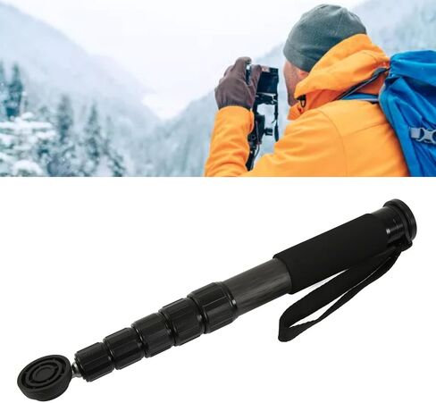 Carbon Fiber Camera Monopod with 6 Sections, Max Height 167Cm, for Outdoor Photography in Kuwait