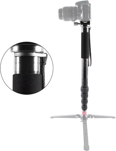 Carbon Fiber Camera Monopod with 6 Sections, Max Height 167Cm, for Outdoor Photography in Kuwait