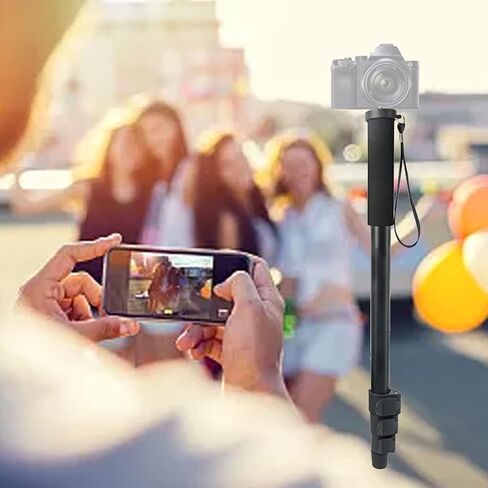 SLR Camera Monopod Aluminum Lightweight Telescopic Extension Rod for Photography, Adjustable Kit for Microphone, Aluminum Alloy, Outdoor Activities in Kuwait