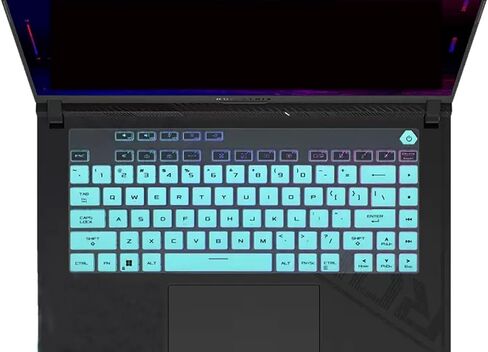Silicone Keyboard Skin Cover Compatible for 2023 16" ASUS ROG Strix G16 G614 G614JI-AS94 G614JU G614JV Gaming Laptop, ASUS ROG Strix Scar 16 G634 G634JZ G634JZ-XS96 G634JY G634JY-XS97 - Black in Kuwait