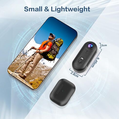 Li&Lu 4K Thumb Action Camera, Sports & Action Video Cameras Portable for Cycling, Motorcycle (with 64G-Card, Black) in Saudi Arabia