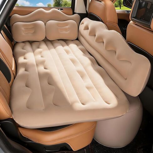 BEBAS Car Air Mattress Back Seat, SUV Truck Inflatable Camping Bed, Beige in Saudi Arabia