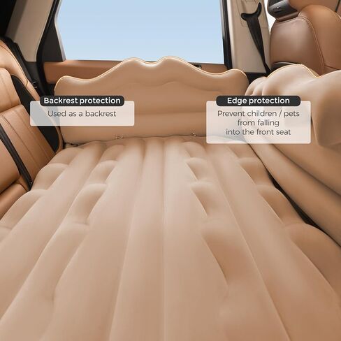BEBAS Car Air Mattress Back Seat, SUV Truck Inflatable Camping Bed, Beige in Saudi Arabia