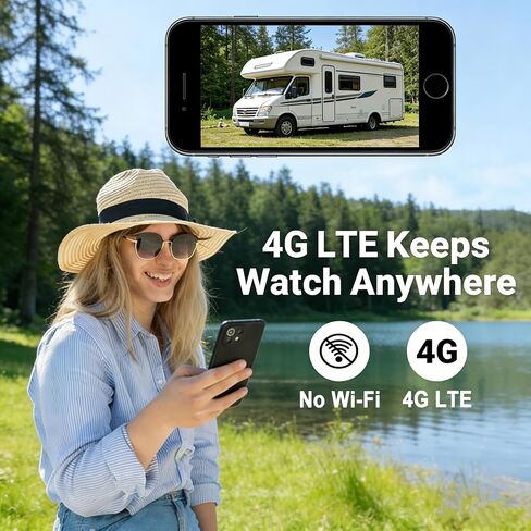 W‑U‑GN 4G LTE Cellular Security Camera with SIM Card, Adjustable View in Kuwait