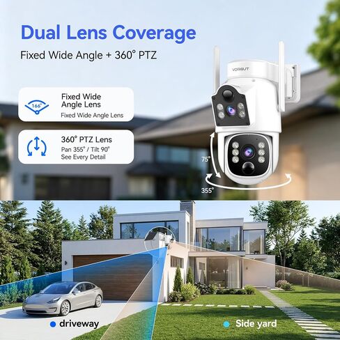 Solar Security Cameras Wireless System with 12" Monitor, 4MP in Kuwait