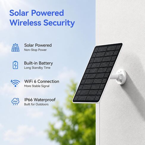 Solar Security Cameras Wireless System with 12" Monitor, 4MP in Kuwait