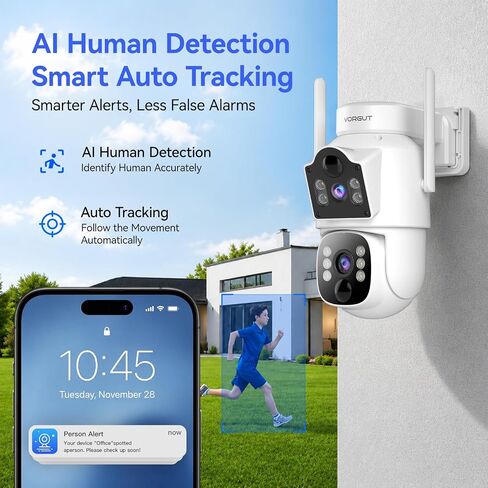Solar Security Cameras Wireless System with 12" Monitor, 4MP in Kuwait