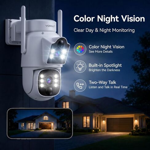 Solar Security Cameras Wireless System with 12" Monitor, 4MP in Kuwait