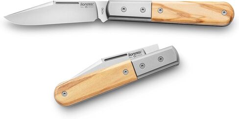 LionSTEEL The Barlow - Traditional Gentlemen’s Folding Pocket Knife, Collector Quality Folder for EDC, Titanium Bolsters, M390 Steel, Made in Italy in Saudi Arabia