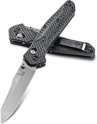 Benchmade 940 Blue Class Folding Knife, Plain Edge/Satin Finish CPM-S90V Blade/Carbon 940-1 in Kuwait