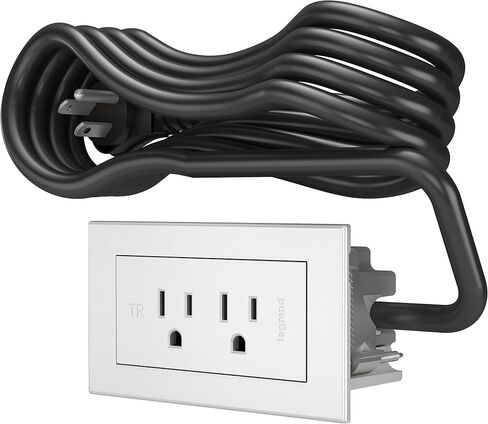 Legrand radiant Recessed Furniture Power Strip 2 Outlet White 6 Ft Cord in Kuwait