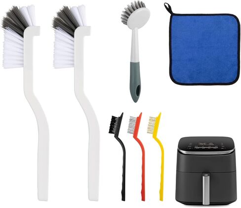 Air Fryer Cleaning Brush Set, Air Fryer Cleaner Brush Multi-Purpose Kitchen Cleaning Tools, Non-Scratch Air Fryer Accessories for Glass Air Fryer, Air Fryer Oven, Grill, Kitchen Appliances in Kuwait