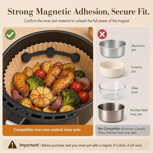 2 PCS Air Fryer Magnets for Parchment Paper Air Fryer Liner Magnet in Kuwait